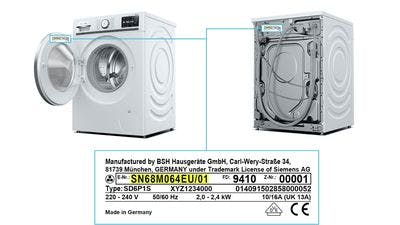 西门子Vitvaror——kundtjanst e-nummer skylt